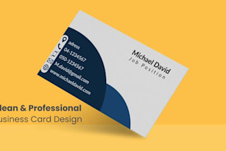 design a clean and professional business card