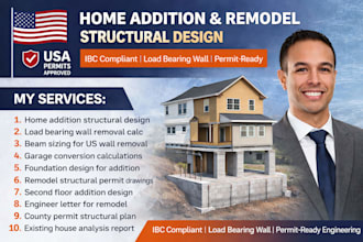 home addition structural design beam sizing wall removal