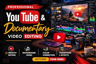 edit youtube videos, vlogs and documentaries