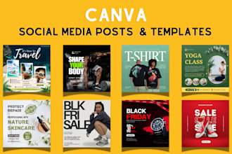 design social media post, instagram content, facebook ads post, canva templates