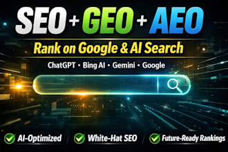 boost rank on google, ai search, answer engines with SEO, GEO, aeo