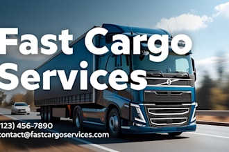 fast cargo social media flyer