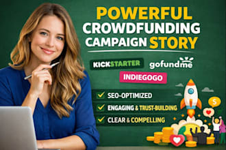write a powerful crowdfunding campaign story for kickstarter gofundme