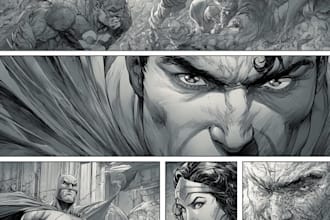 comic book illustration with comic book illustrator