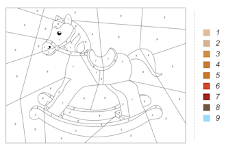 create color by number page for children