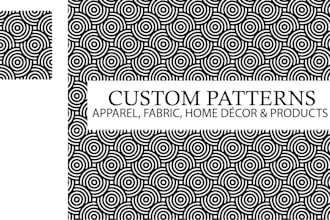 create seamless patterns for fabric, wallpaper, and branding