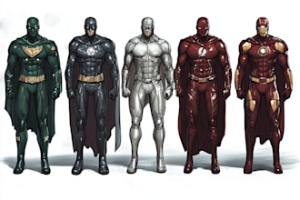draw your photo into amazing cartoon superhero character