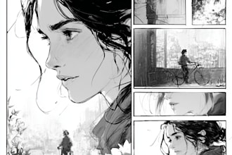draw a unique comic book page or manga page