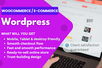develop ecommerce website using woocommerce online store