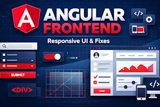 develop responsive angular frontend or fix UI issues