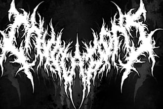 draw metal band logo