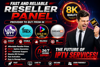 configure stable reseller panel trex, dream4k, crystal, strong8k, lion ott