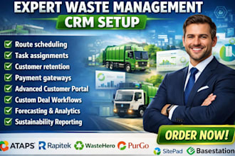 setup waste management CRM ataps rapitek wastehero purgo sitepad basestation CRM