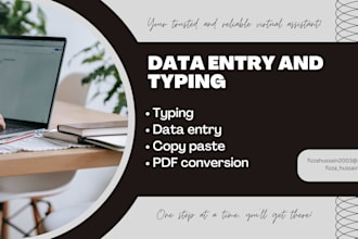 do fast and accurate data entry and doc formatting