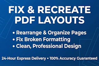 recreate, rearrange, and fix text layout in your PDF document
