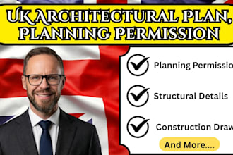 do uk architectural plan, planning permission, structural details, building regs