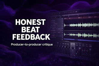 review your beat and give honest producer feedback
