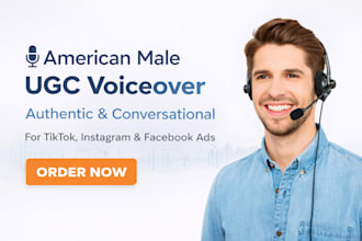record an authentic male american ugc voice over for social media ads, tiktok