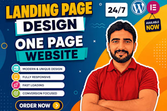 do attractive landing page,one page website and homepage design using elementor