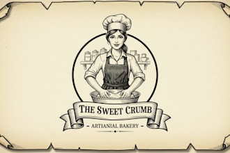 create a unique hand drawn logo with artistic