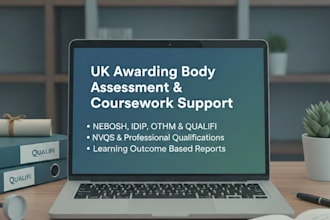 work on UK awarding body assessment and coursework support