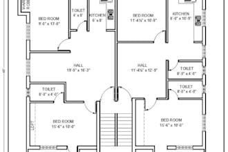 professional 2d architectural floor plan design autocad