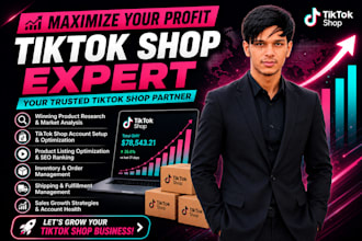 setup and approve tiktok shop, fix rejected listing, affiliate outreach
