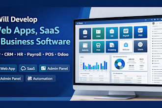 do web app, saas app, software developer, hr, pos, erp, crm, payroll, odoo, cms