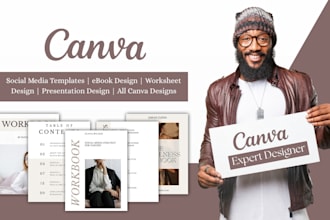 be your creative canva virtual assistant, graphic designer, canva designer