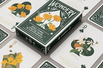 design custom playing cards, poker card, tuck box, and card mockup design