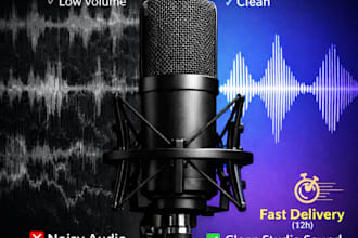 clean, edit and enhance your vocals or podcast audio professionally