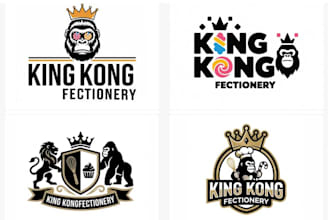 do creative, unique king kong logo design