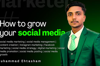 be a professional social media marketer for organic social media growth