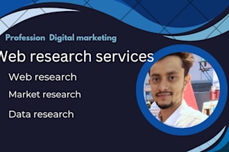 professional web research market research and data research