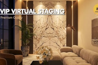 do photorealistic virtual staging and luxury 3d rendering in 24h