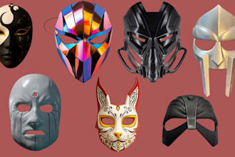 3d printable mask 3d helmet 3d halloween mask oni mask anime helmet sport mask