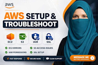 setup and fix AWS ec2, s3, iam, vpc
