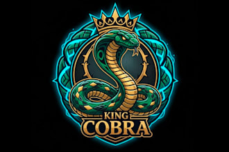 make high quality king cobra logo with unlimited revision