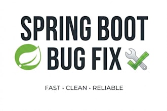 fix spring boot bugs and backend errors fast