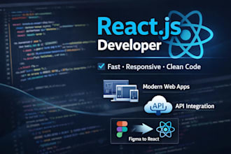 be your react js developer and build modern web applications