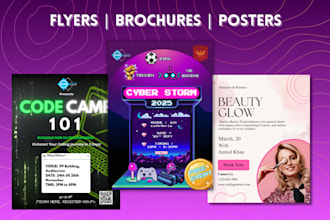 design custom brochure, flyer and poster in 24 hours
