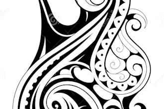draw  individual sketch of a tattoo