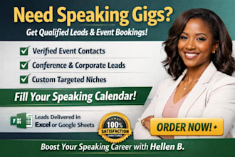 generate qualified speaking leads and event opportunities for public speakers