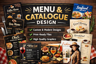 professional and modern menu