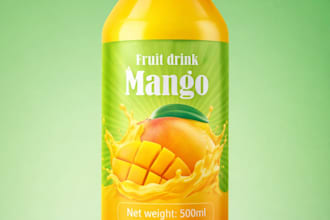 product label design with high quality mockup