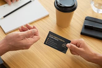 design a professional luxury business card