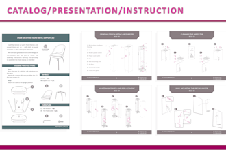 create a design for a catalog, presentation, instruction