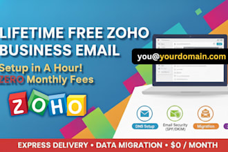 setup free zoho business email in 1 hour