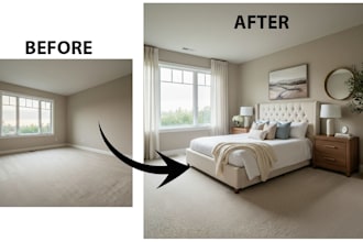 do realistic virtual staging for real estate photos