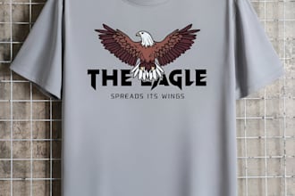 create unique minimalist typography t shirt graphic